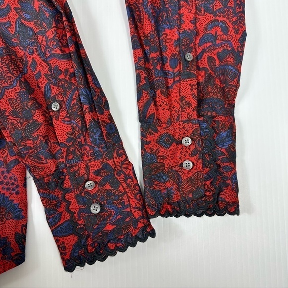 J. Crew Collection Shirt 2 Scallop Ruffle Button Up Perfect NWT - Picture 16 of 17